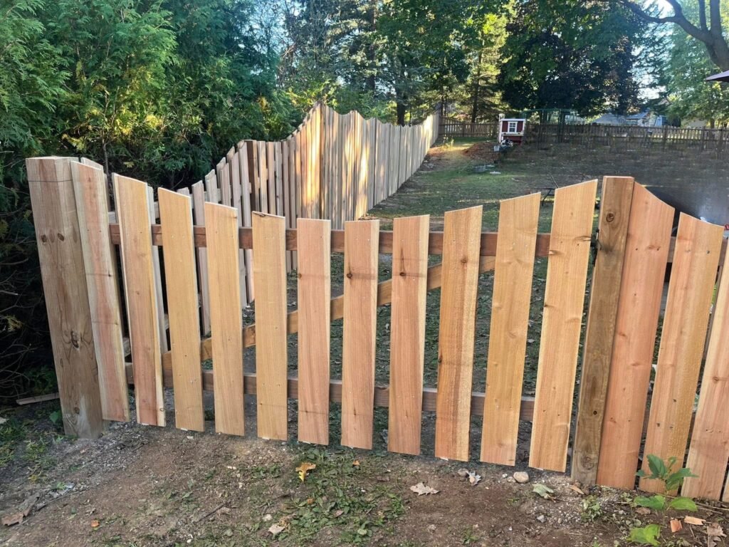 Custom wooden fence Custom wooden fence