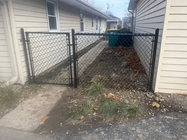 Custom chain link fence A custom chain link fence
