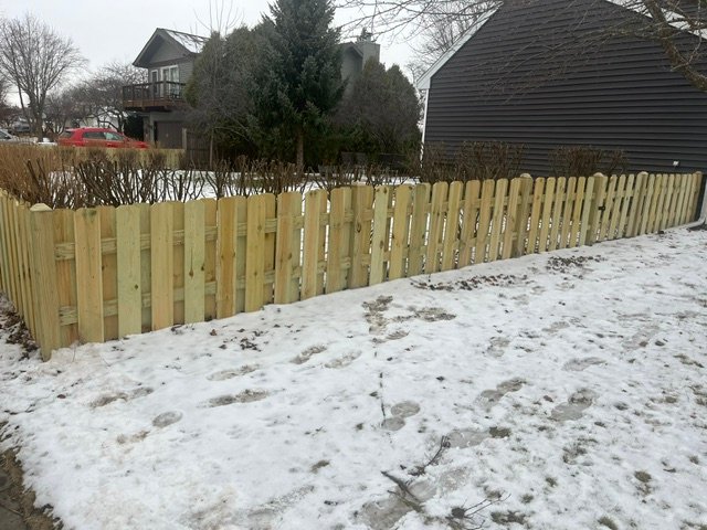 Custom wooden fence Custom wooden fence