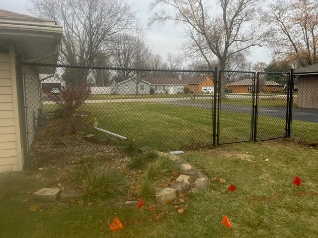 Custom chain link fence A custom chain link fence